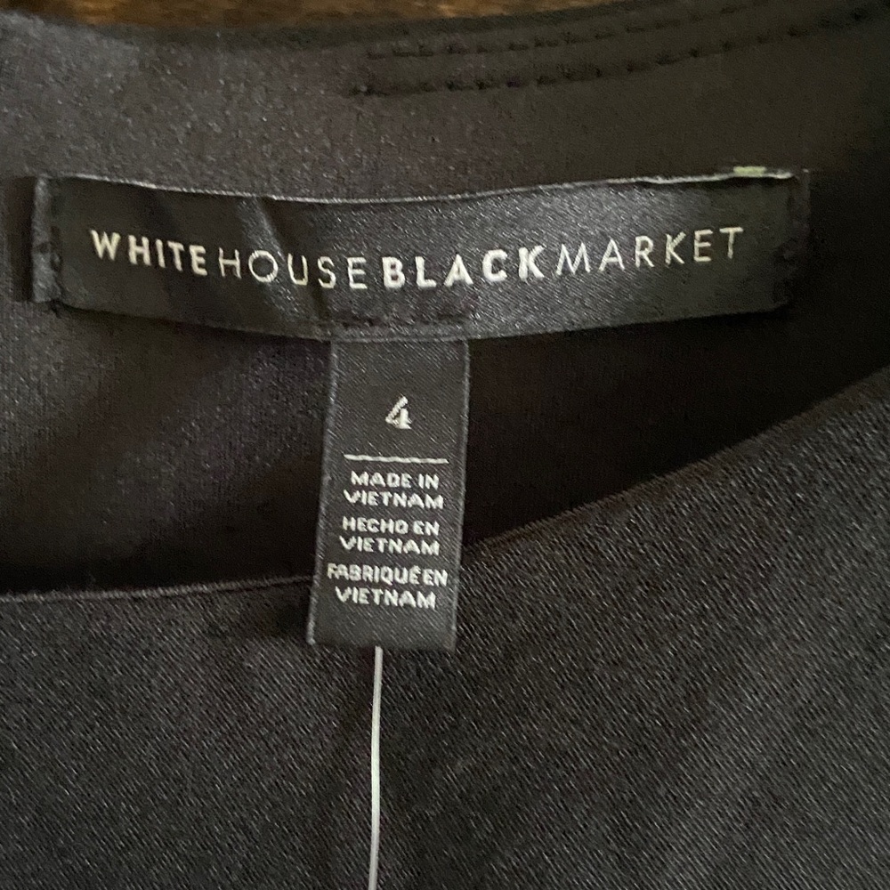 Sale! Gorgeous Black Silhouette Dress, size 4, White House Black Market. - Picture 10 of 14